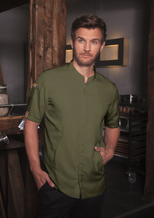 Kochjacke Herren – Kurzarm Kochjacke Green-Generation