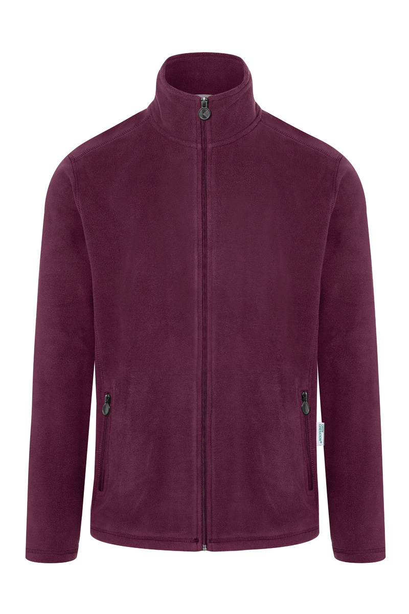 Fleecejacke Herren Aubergine – Herren Workwear Fleecejacke Warm-Up, Detailansicht