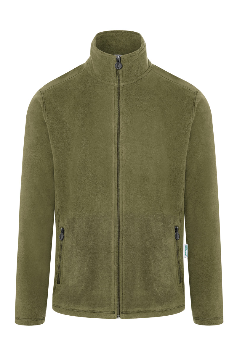 Fleecejacke Herren Moosgrün – Herren Workwear Fleecejacke Warm-Up