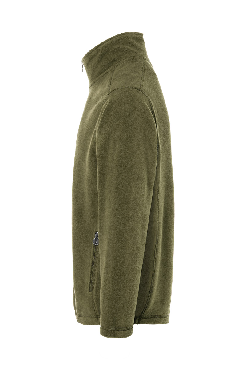 Fleecejacke Herren Moosgrün – Herren Workwear Fleecejacke Warm-Up, Detailansicht