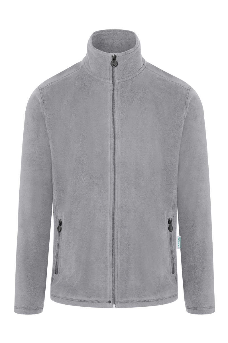 Fleecejacke Herren Platingrau – Herren Workwear Fleecejacke Warm-Up