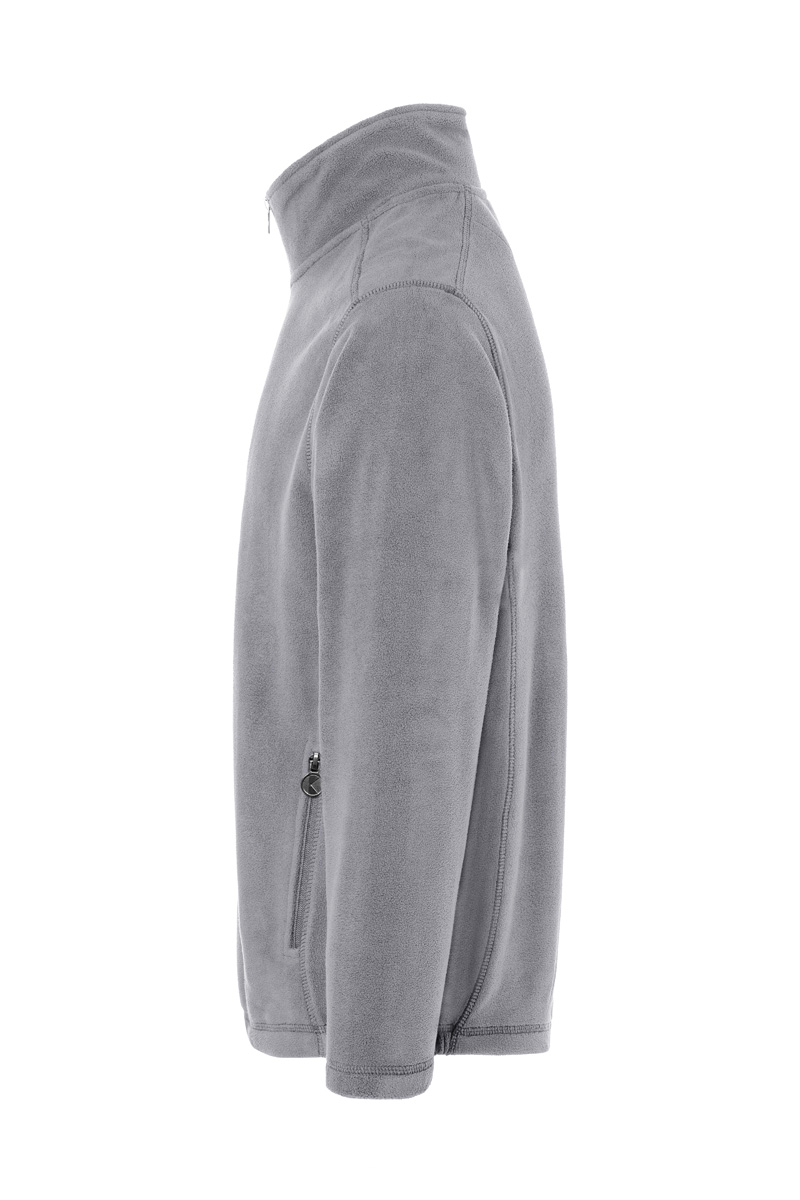 Fleecejacke Herren Platingrau – Herren Workwear Fleecejacke Warm-Up, Detailansicht