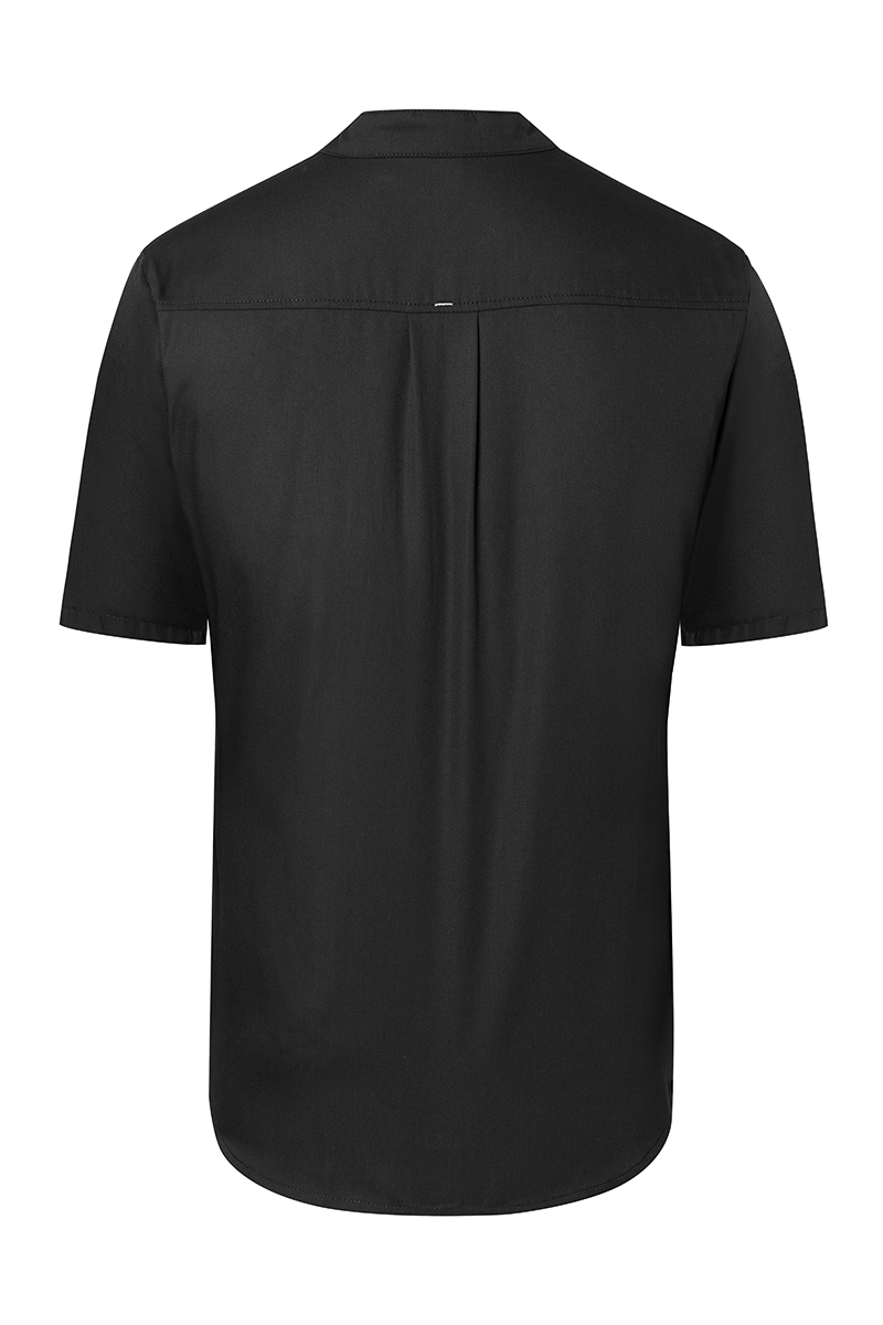 Kochjacke Herren Schwarz – Kurzarm Kochjacke Modern-Touch, Detailansicht