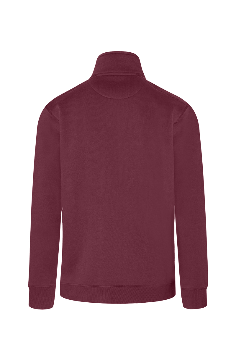 Sweatjacke Herren Aubergine – Herren Workwear Sweatjacke Soft-Face, Detailansicht