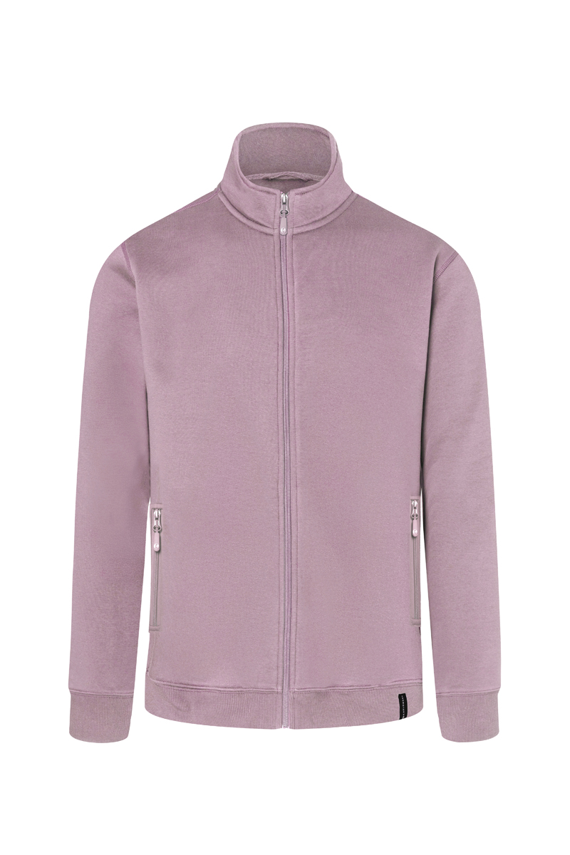 Sweatjacke Herren Dunkelrosa – Herren Workwear Sweatjacke Soft-Face, Detailansicht