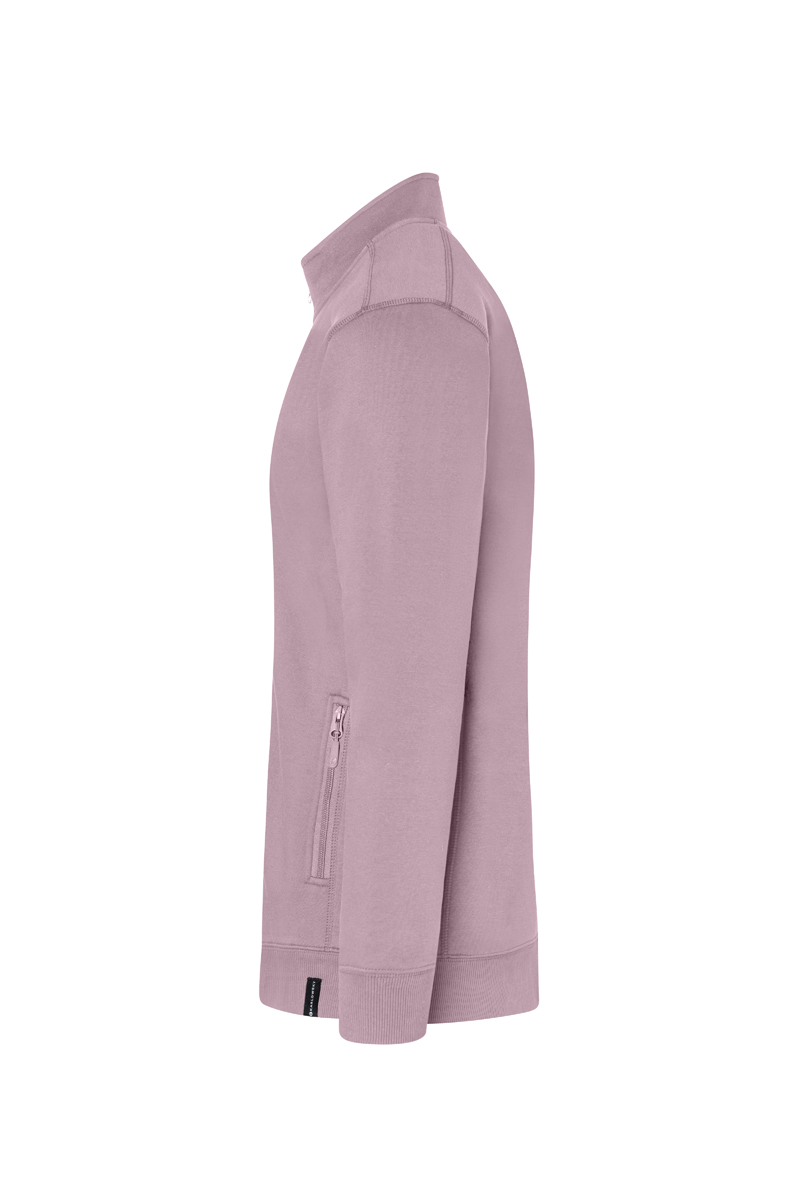 Sweatjacke Herren Dunkelrosa – Herren Workwear Sweatjacke Soft-Face, Detailansicht
