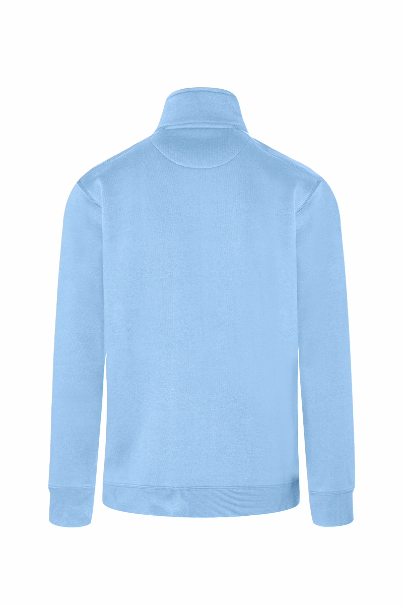 Sweatjacke Herren Eisblau – Herren Workwear Sweatjacke Soft-Face, Detailansicht