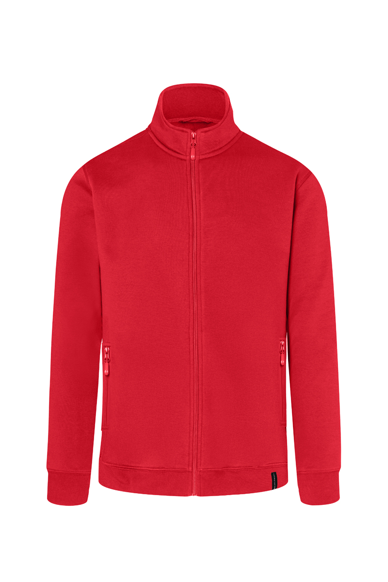 Sweatjacke Herren Rot – Herren Workwear Sweatjacke Soft-Face, Detailansicht