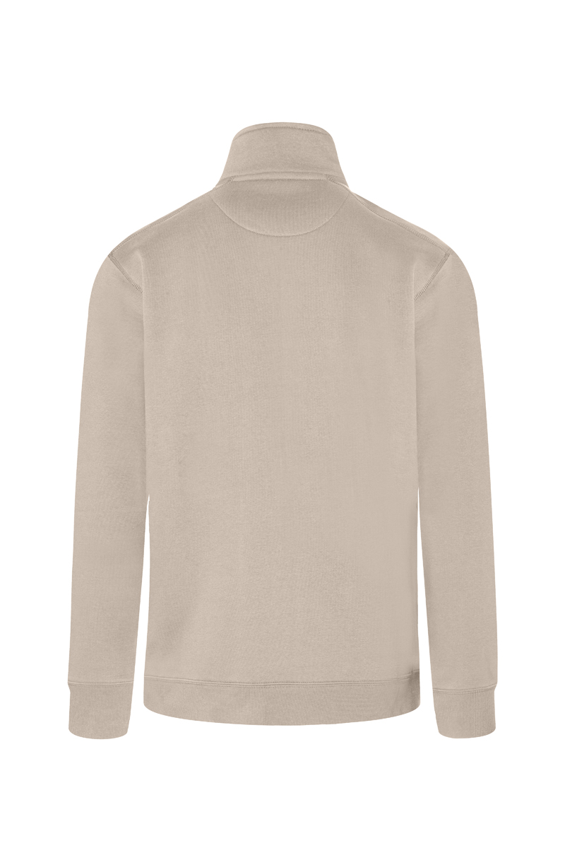 Sweatjacke Herren Sand – Herren Workwear Sweatjacke Soft-Face, Detailansicht