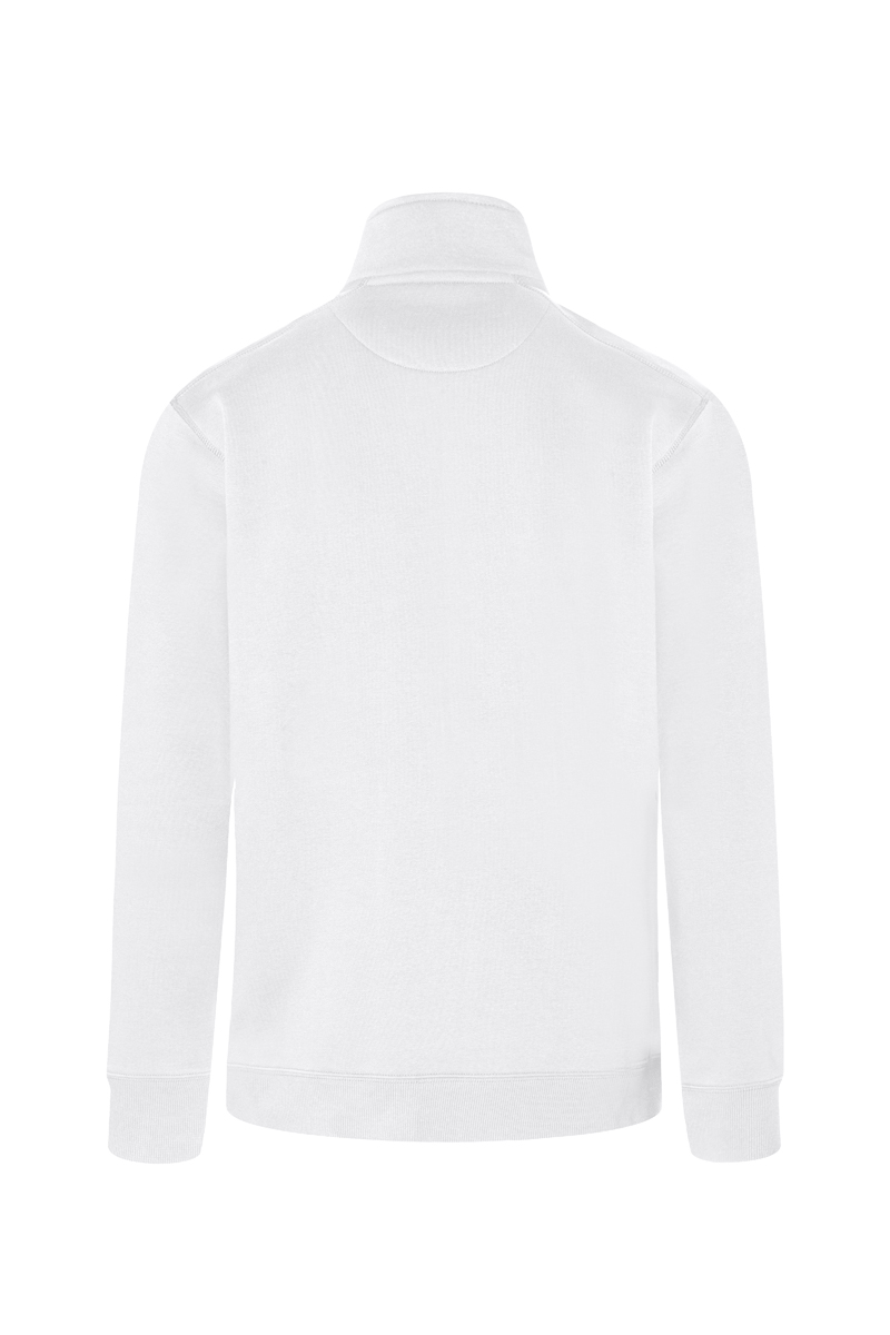 Sweatjacke Herren Weiß – Herren Workwear Sweatjacke Soft-Face, Detailansicht