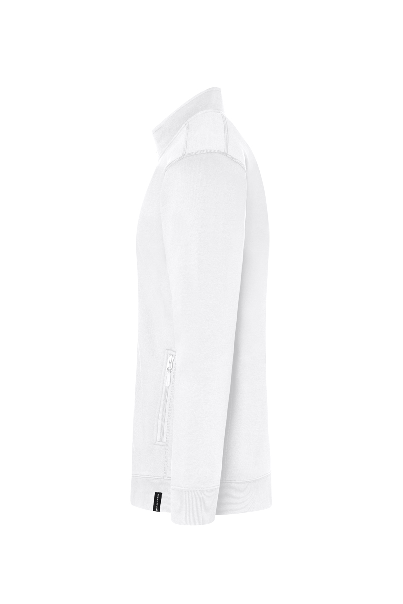 Sweatjacke Herren Weiß – Herren Workwear Sweatjacke Soft-Face, Detailansicht