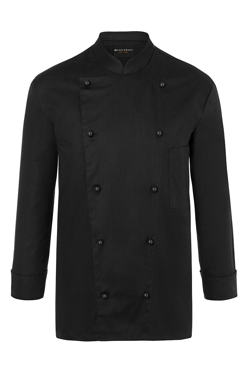 Kochjacke Herren Schwarz – Kochjacke Thomas, Detailansicht