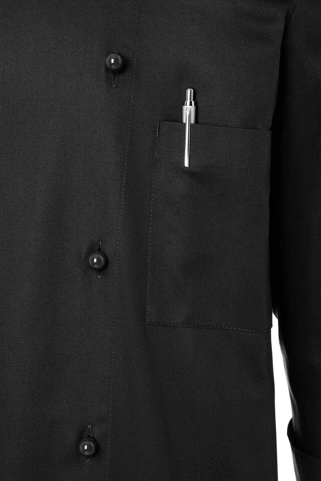Kochjacke Herren Schwarz – Kochjacke Thomas, Detailansicht