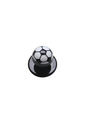 Kugelknöpfe Unisex Schwarz – Kugelknöpfe Fußball, 12 Stück / Pack