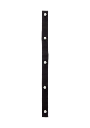 Knopfleiste Unisex Schwarz – Knopfleiste 5-Loch, 12 cm Abstand, 2 Stück / Pack