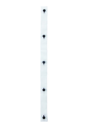 Knopfleiste Unisex Schwarz – Knopfleiste 5-Loch, 12 cm Abstand, 2 Stück / Pack