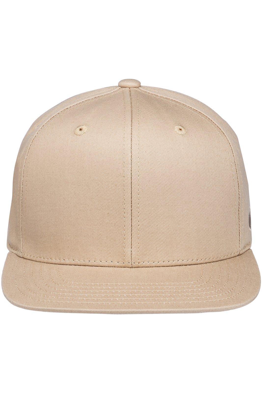 Basecap Unisex Beige – Flat Cap Classic, Detailansicht