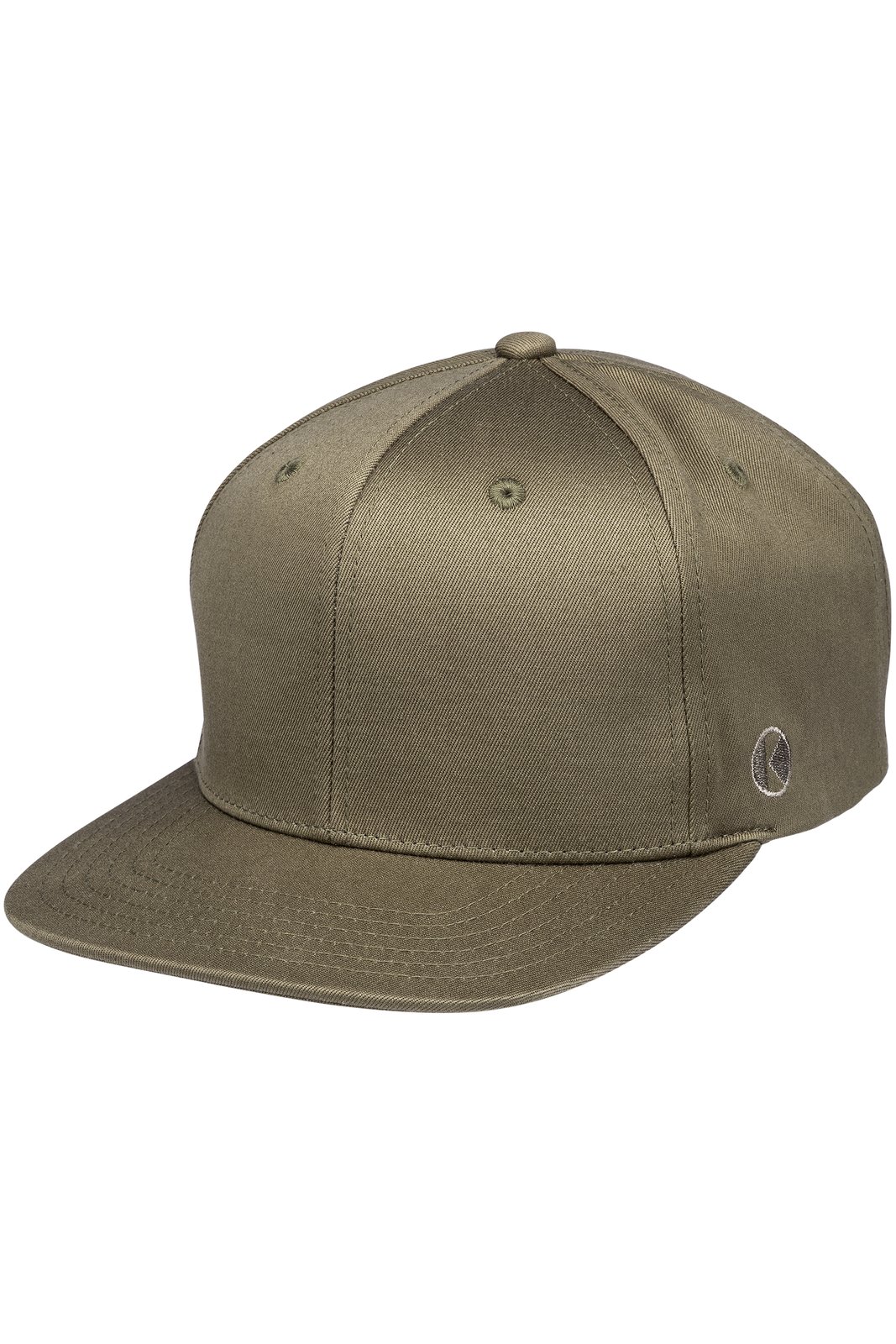 Basecap Unisex Khaki – Flat Cap Classic, Detailansicht