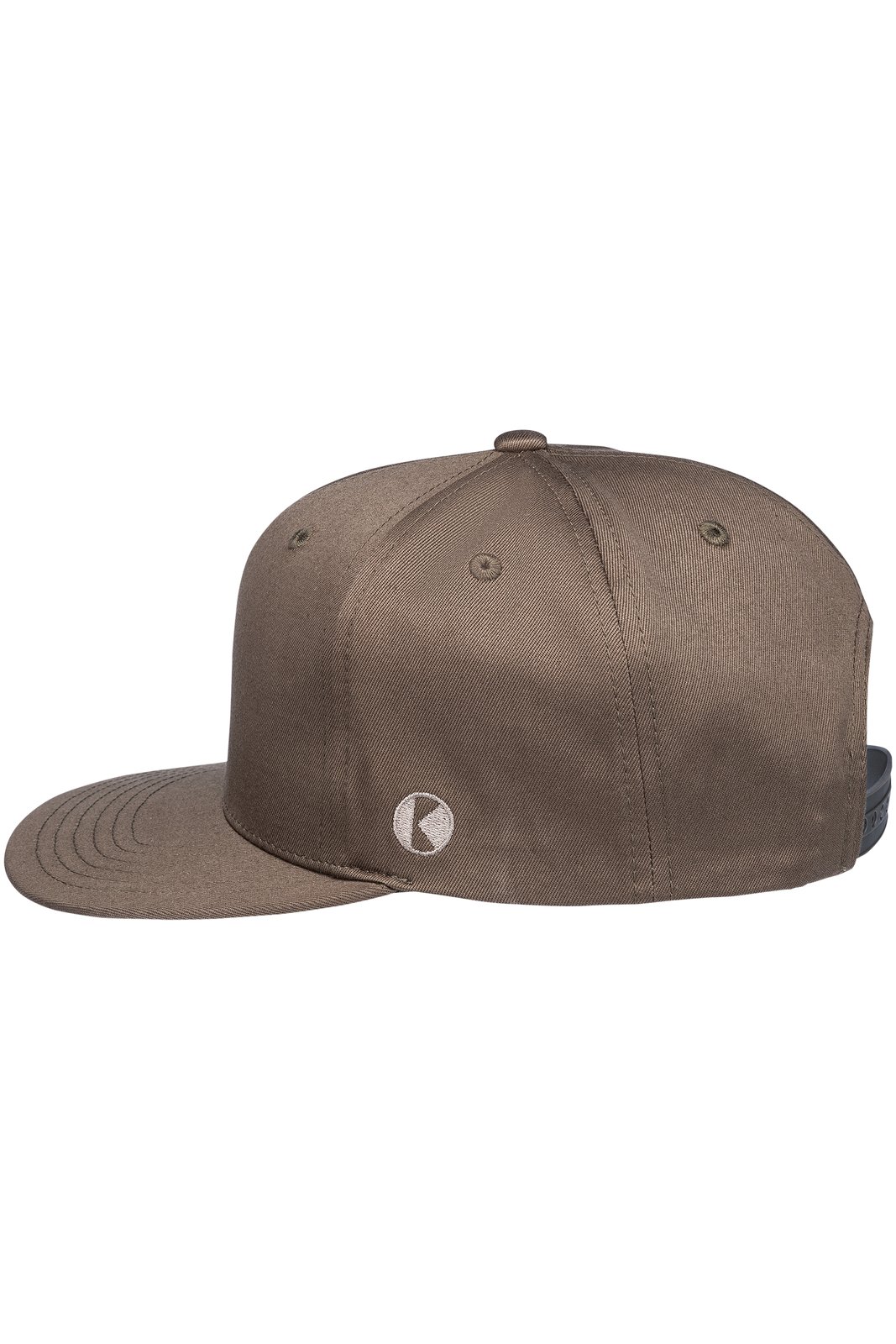 Basecap Unisex Schokolade – Flat Cap Classic, Detailansicht