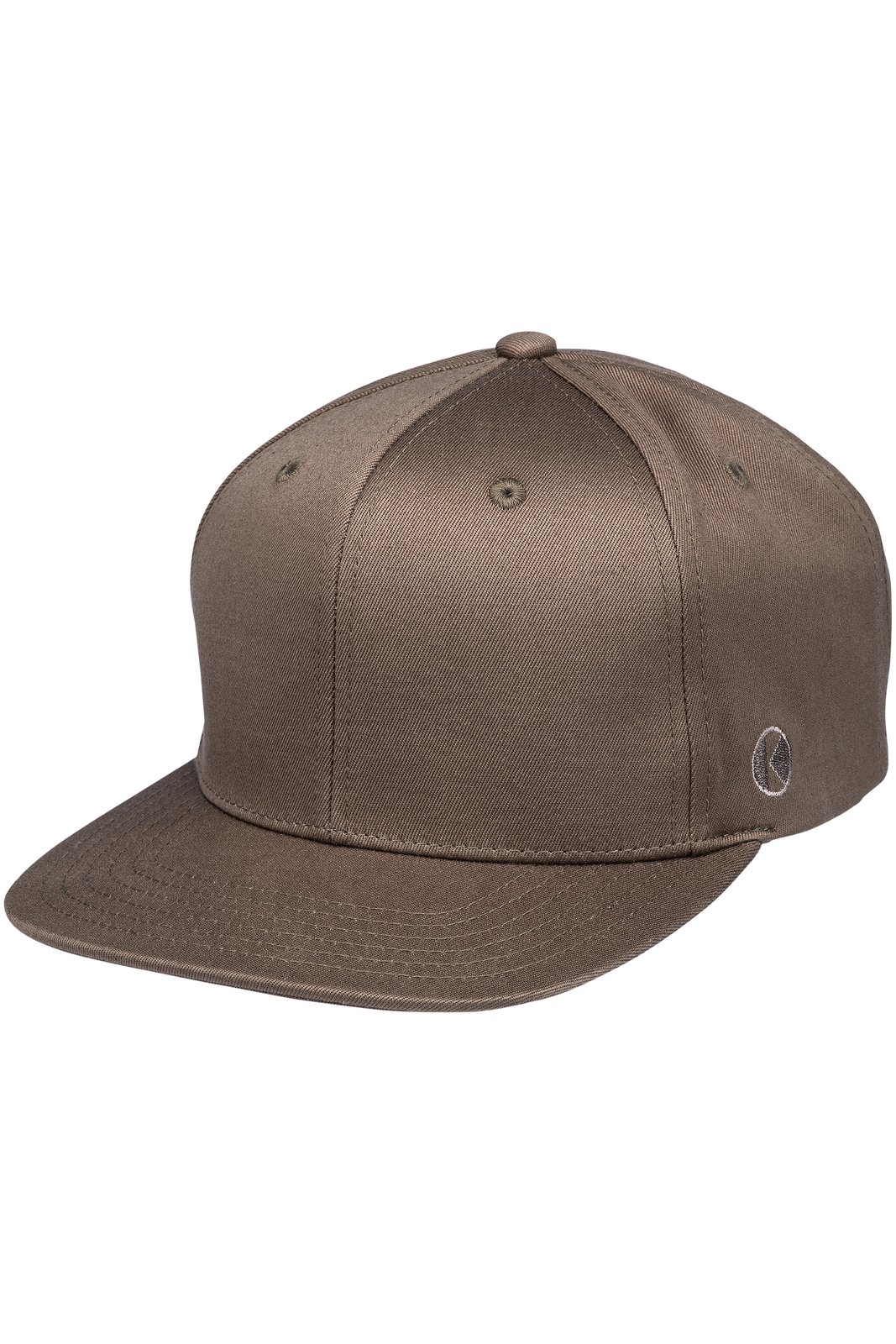 Basecap Unisex Schokolade – Flat Cap Classic, Detailansicht