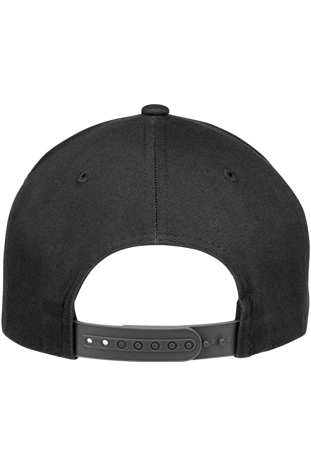 Basecap Unisex Schwarz – Flat Cap Classic, Detailansicht