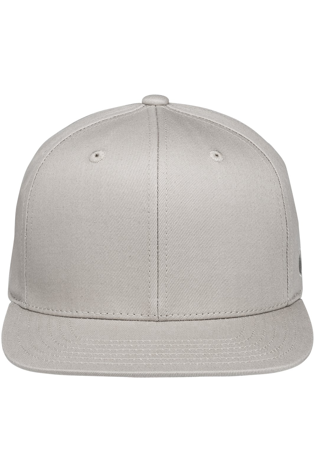 Basecap Unisex Steingrau – Flat Cap Classic, Detailansicht