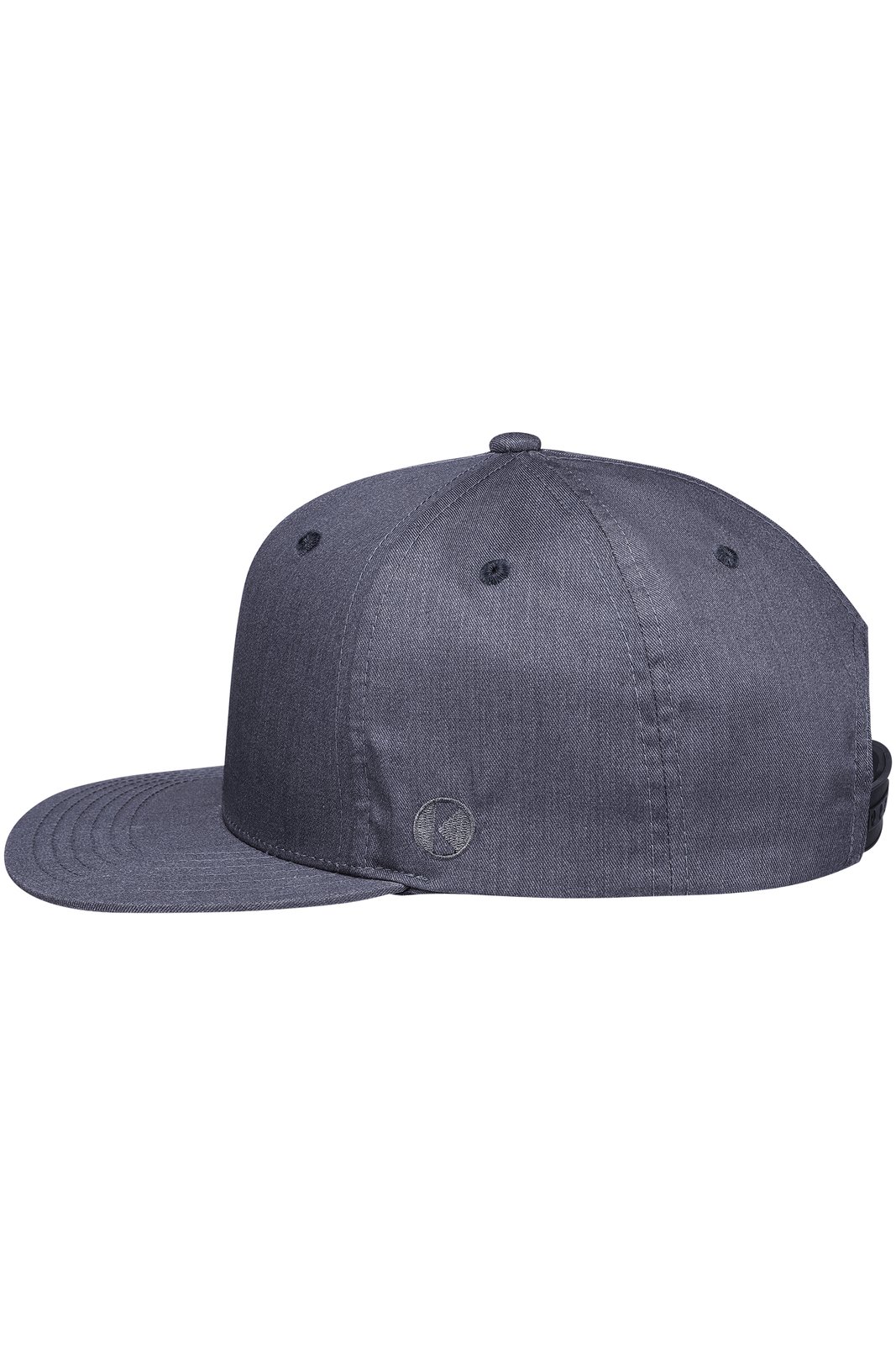 Basecap Unisex Vintage black – Flat Cap Jeans-Style, Detailansicht