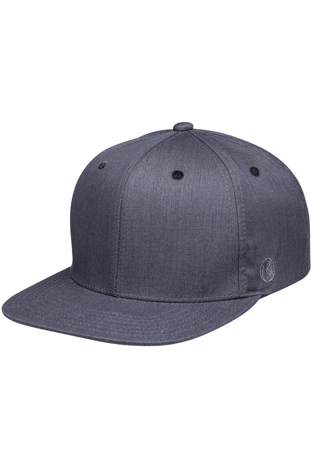 Basecap Unisex Vintage black – Flat Cap Jeans-Style, Detailansicht