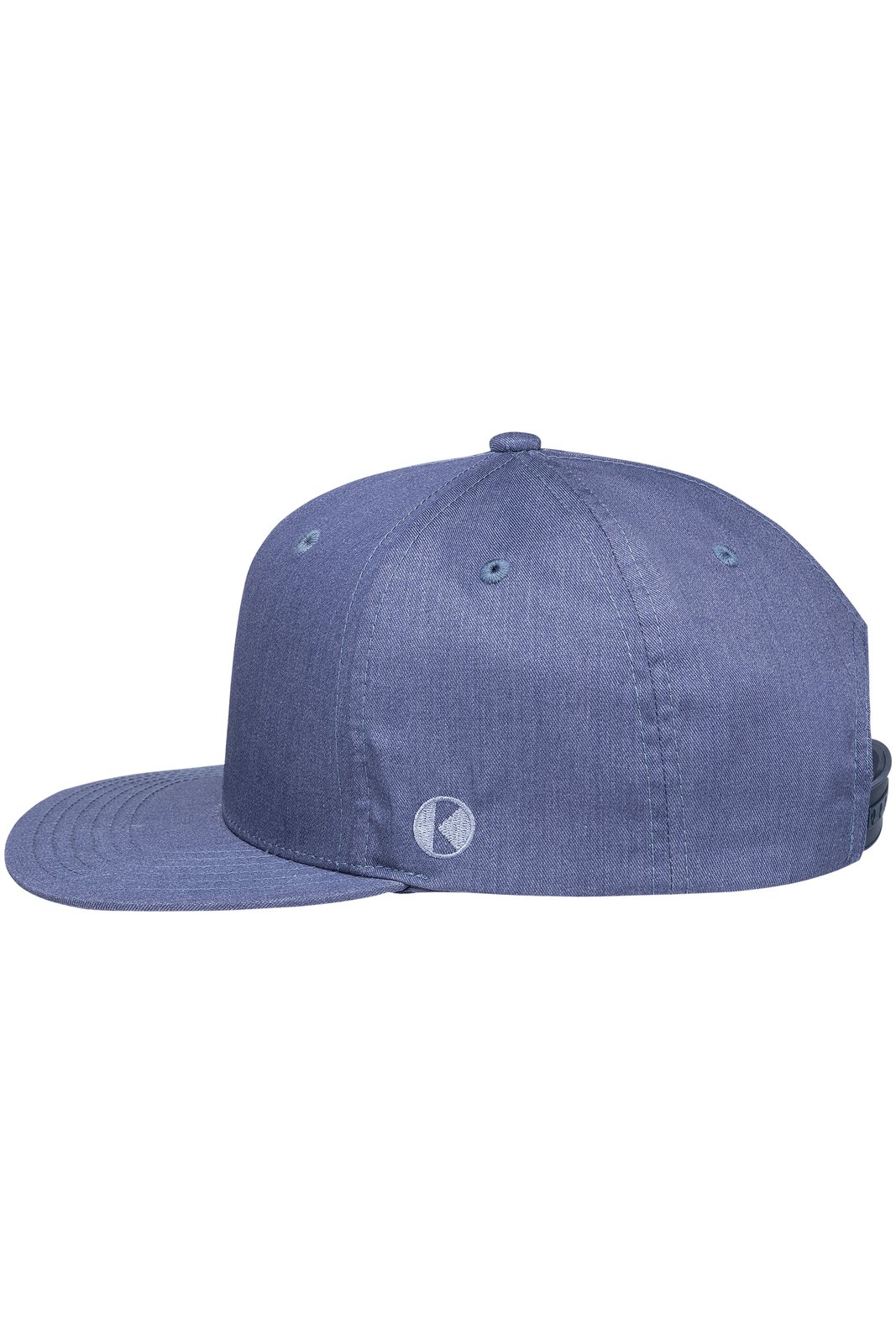 Basecap Unisex Vintage blue – Flat Cap Jeans-Style, Detailansicht