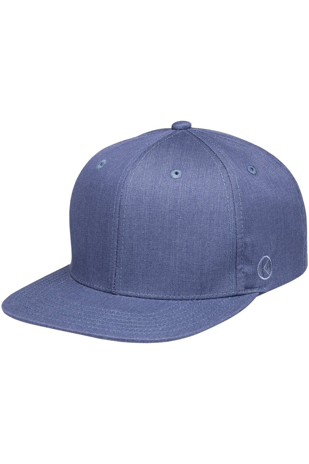 Basecap Unisex Vintage blue – Flat Cap Jeans-Style, Detailansicht