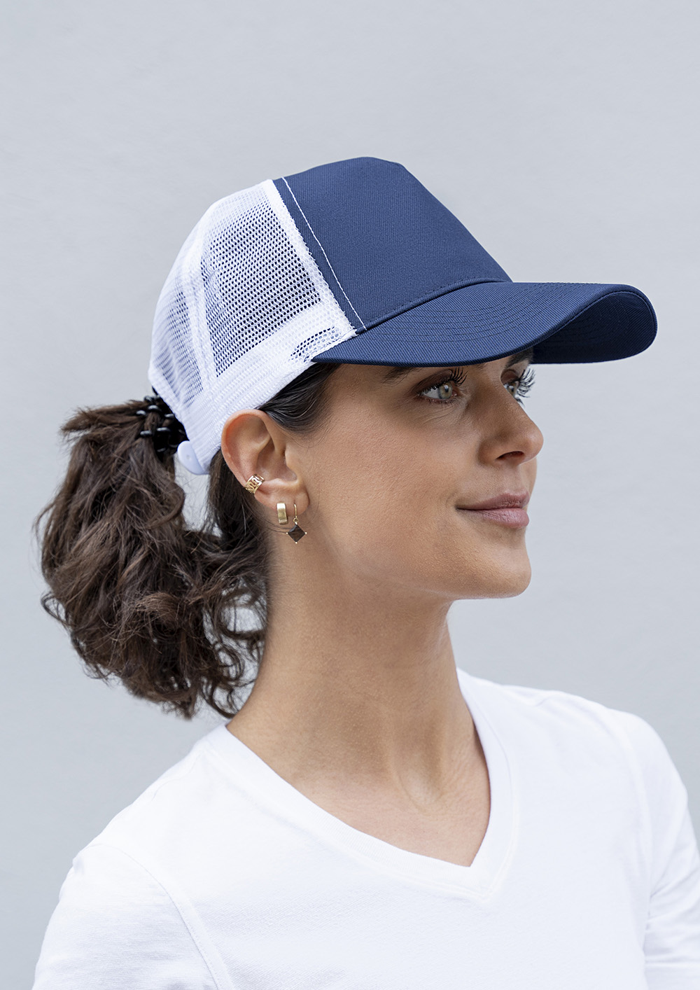 Basecap Unisex Marine/Weiß – Trucker Mesh Cap