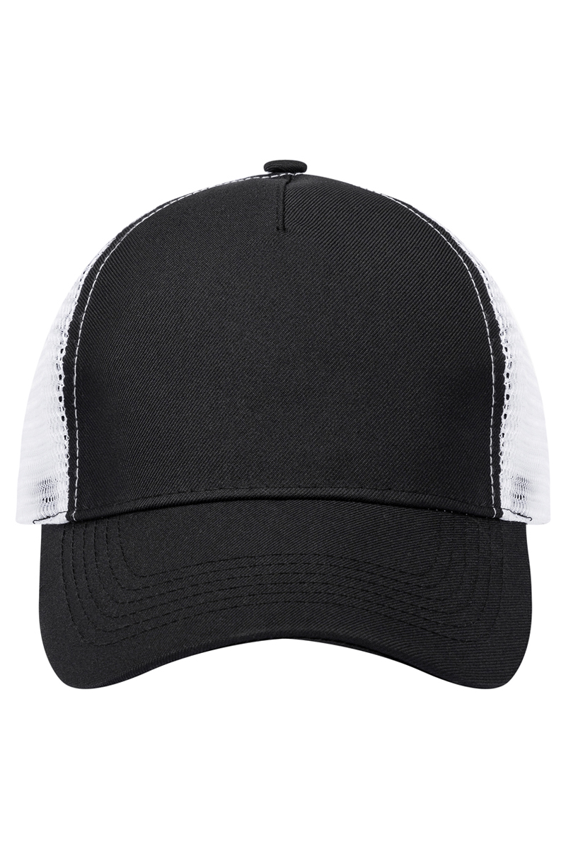 Basecap Unisex Schwarz/Weiß – Trucker Mesh Cap