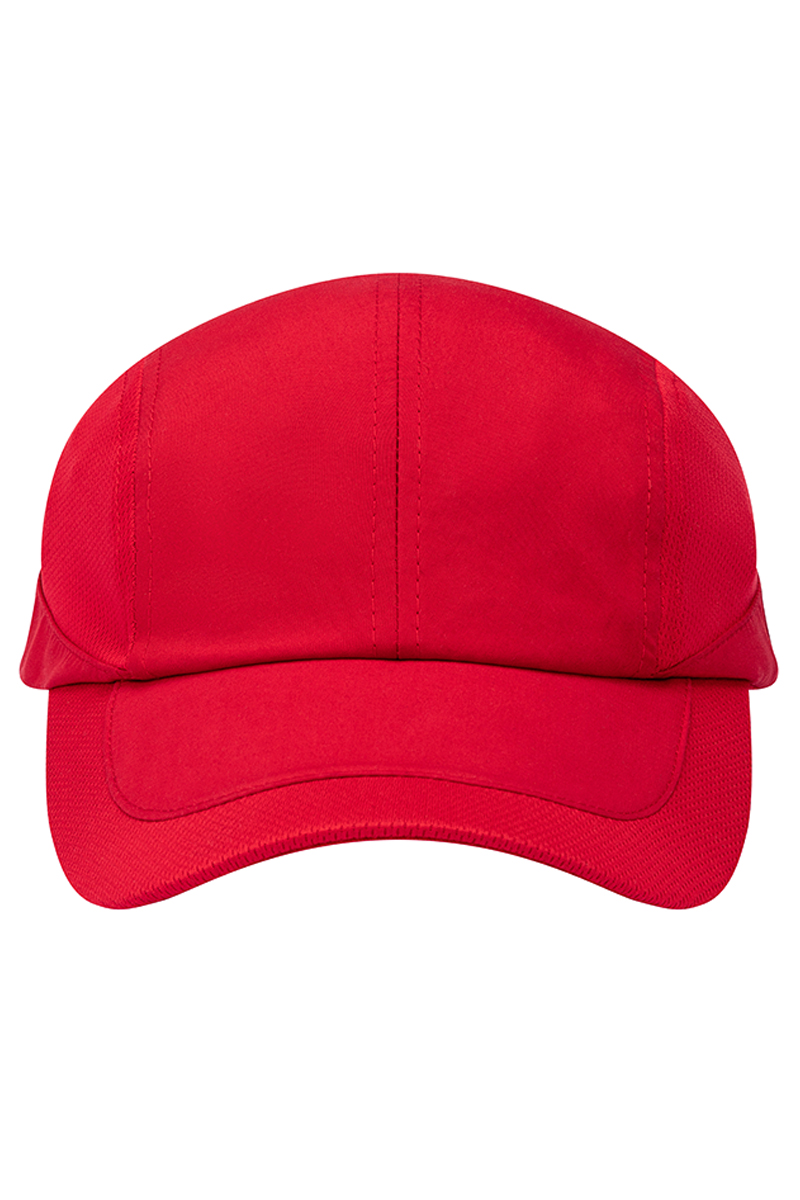 Basecap Unisex Rot – Performance Cap, Detailansicht