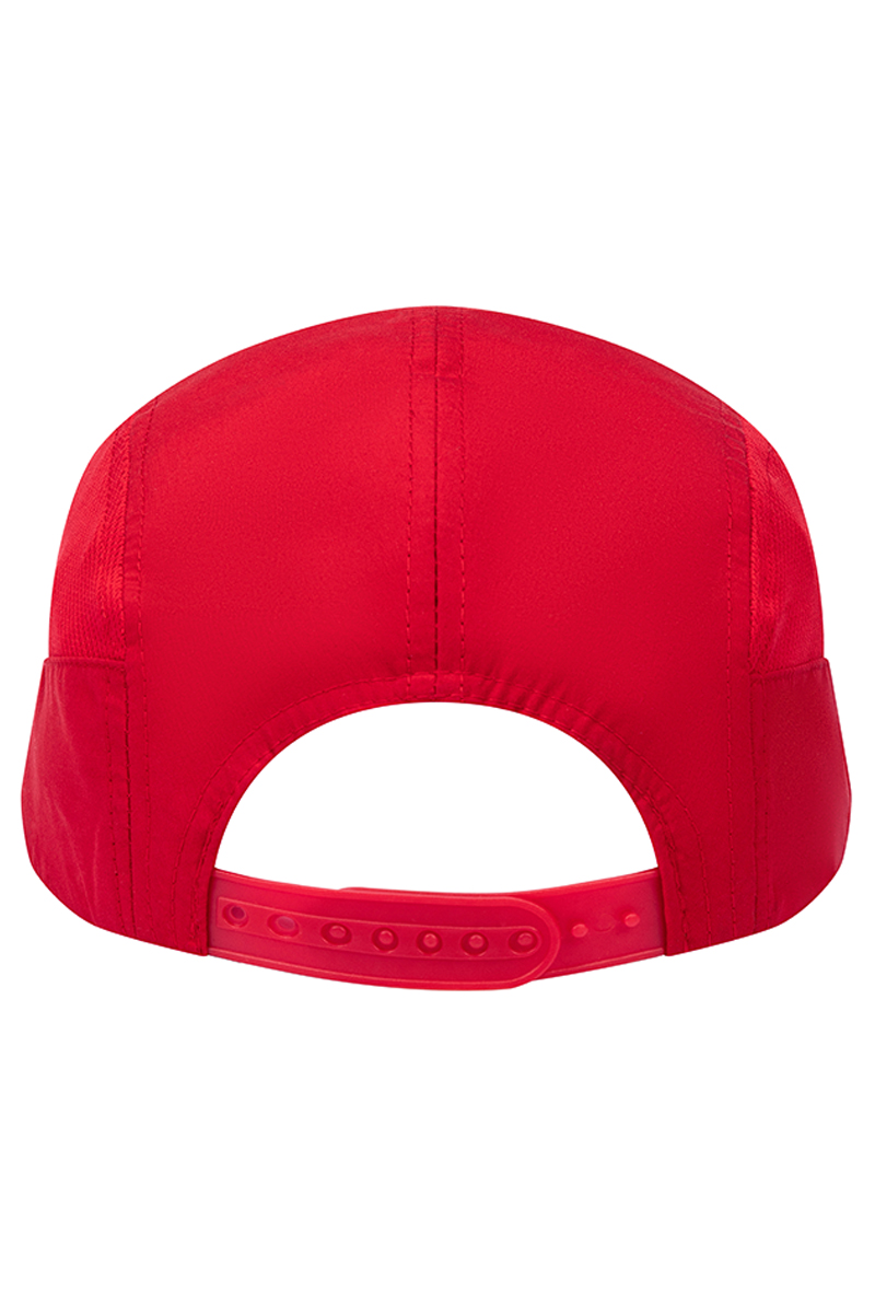 Basecap Unisex Rot – Performance Cap, Detailansicht