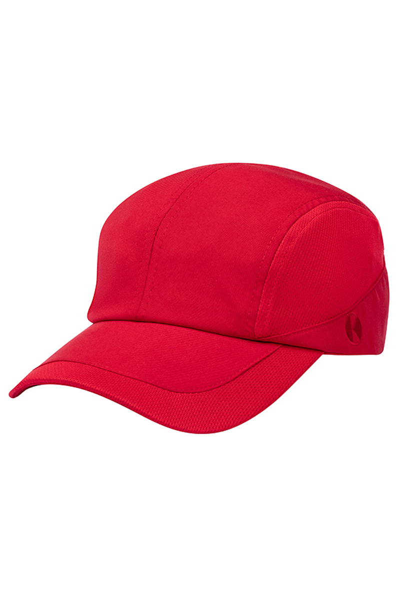 Basecap Unisex Rot – Performance Cap, Detailansicht