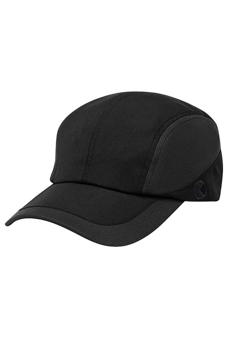 Basecap Unisex Schwarz – Performance Cap, Detailansicht