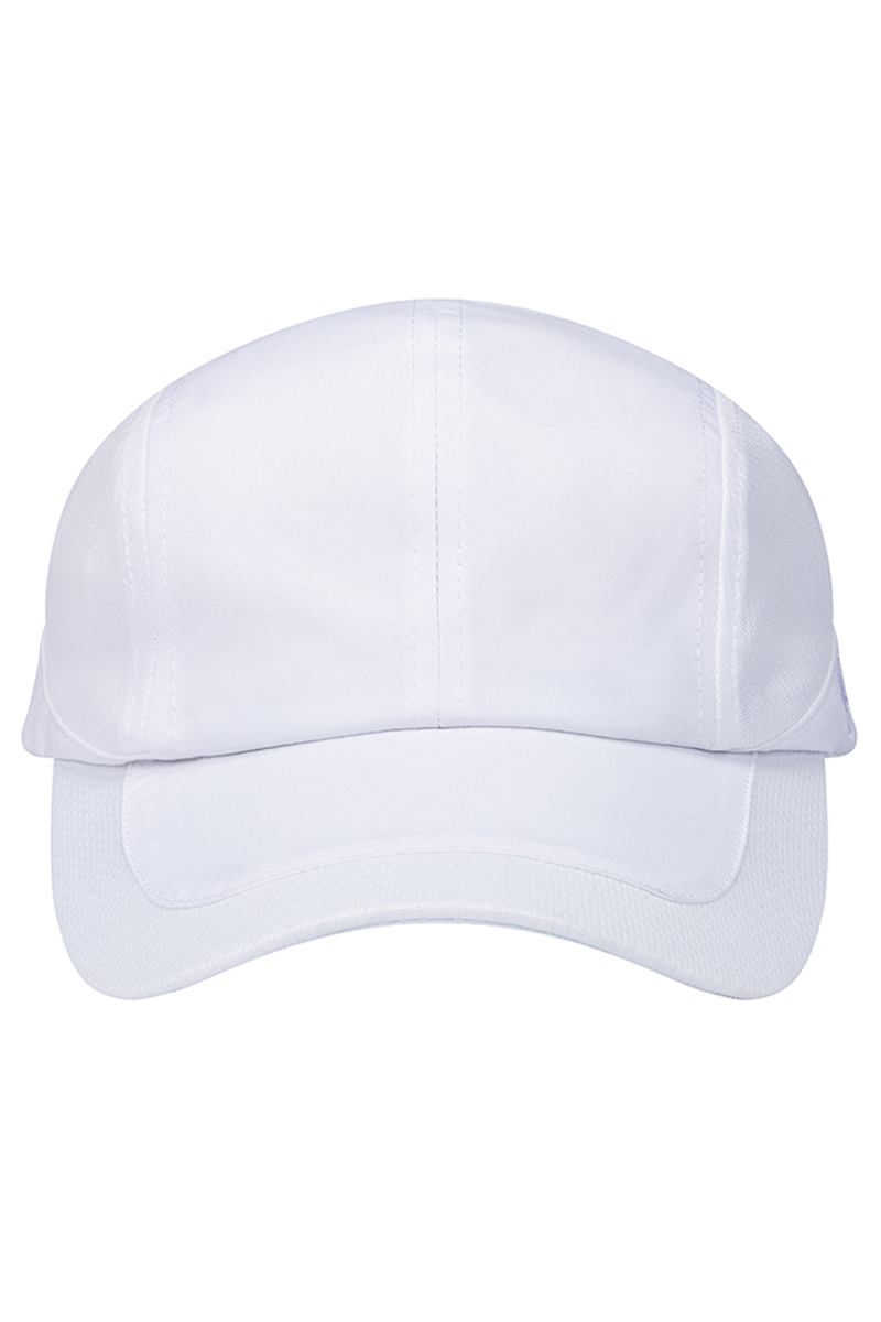 Basecap Unisex Weiß – Performance Cap, Detailansicht