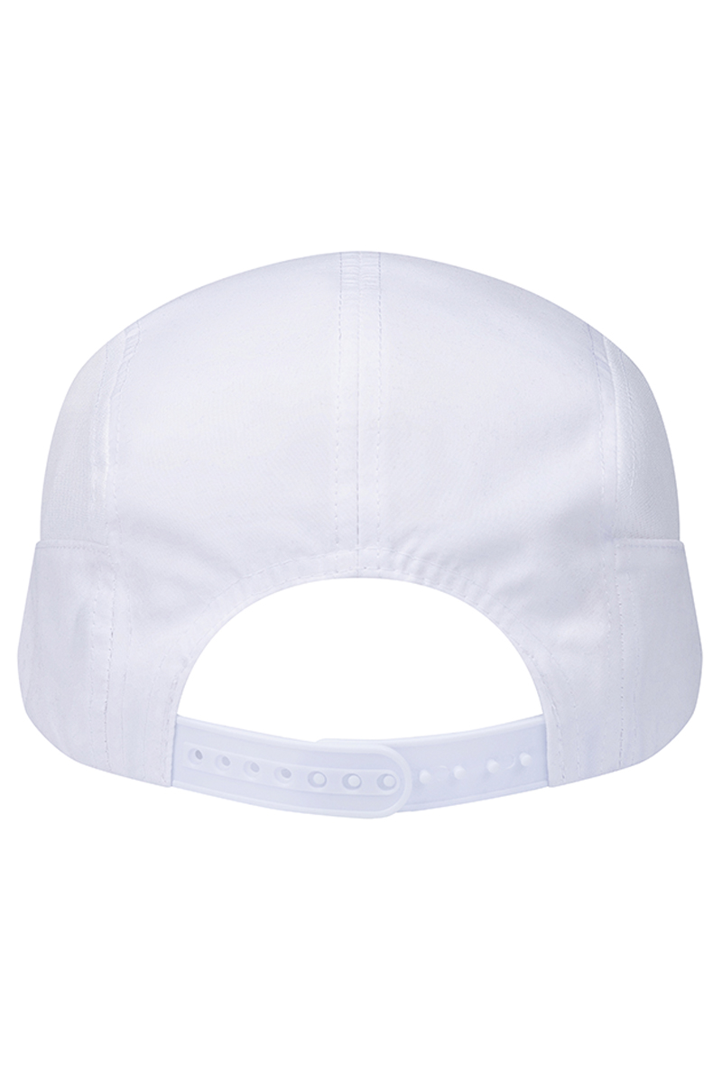 Basecap Unisex Weiß – Performance Cap, Detailansicht