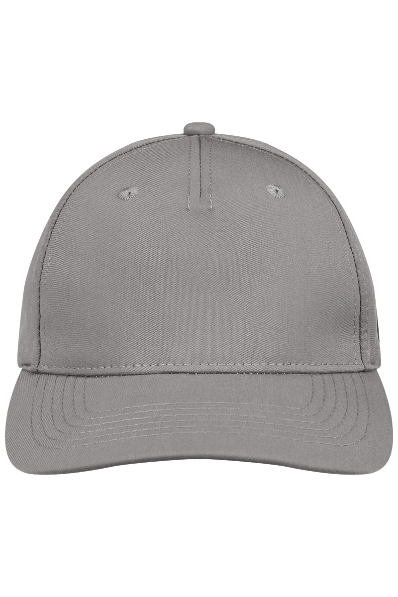 Basecap Unisex Basaltgrau – 5-Panel Stretch Cap, Detailansicht