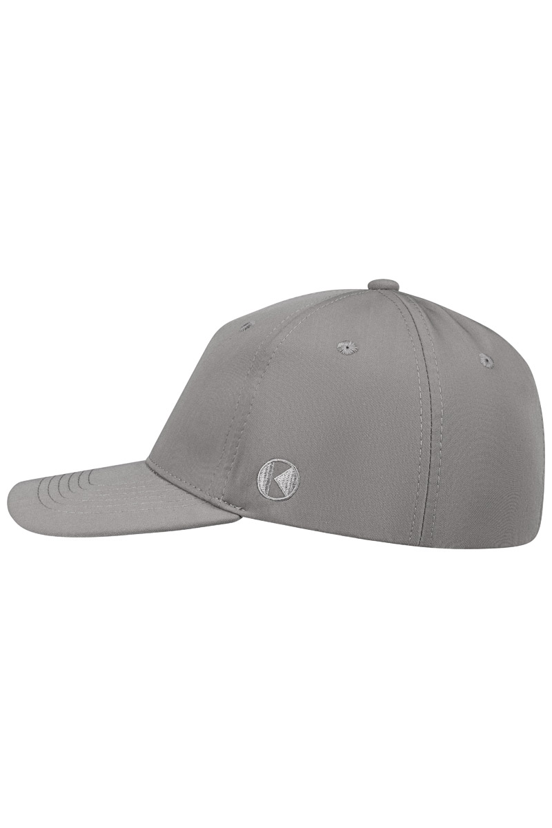 Basecap Unisex Basaltgrau – 5-Panel Stretch Cap, Detailansicht