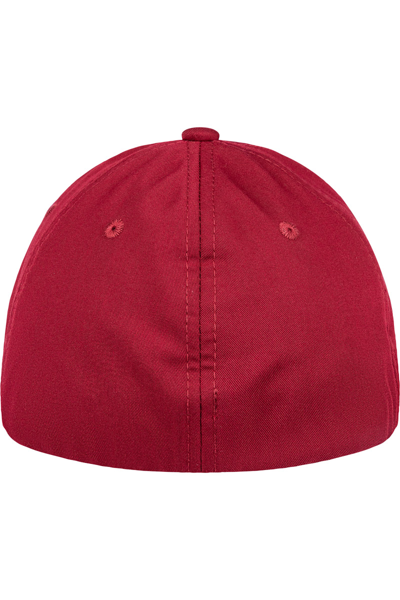 Basecap Unisex Bordeaux – 5-Panel Stretch Cap, Detailansicht