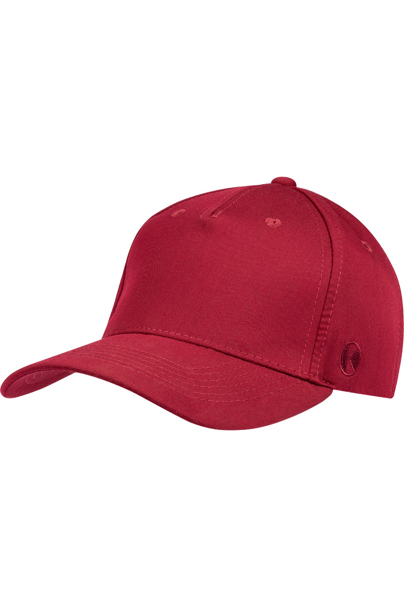 Basecap Unisex Bordeaux – 5-Panel Stretch Cap, Detailansicht