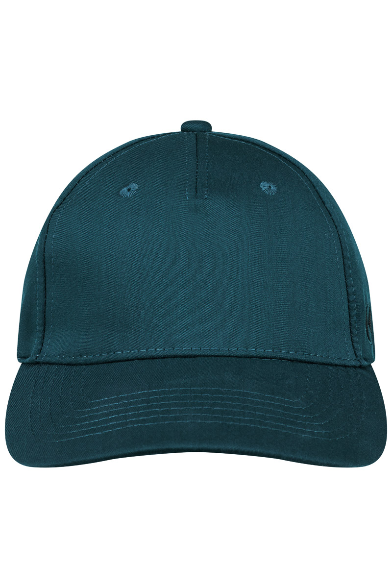 Basecap Unisex Piniengrün – 5-Panel Stretch Cap, Detailansicht