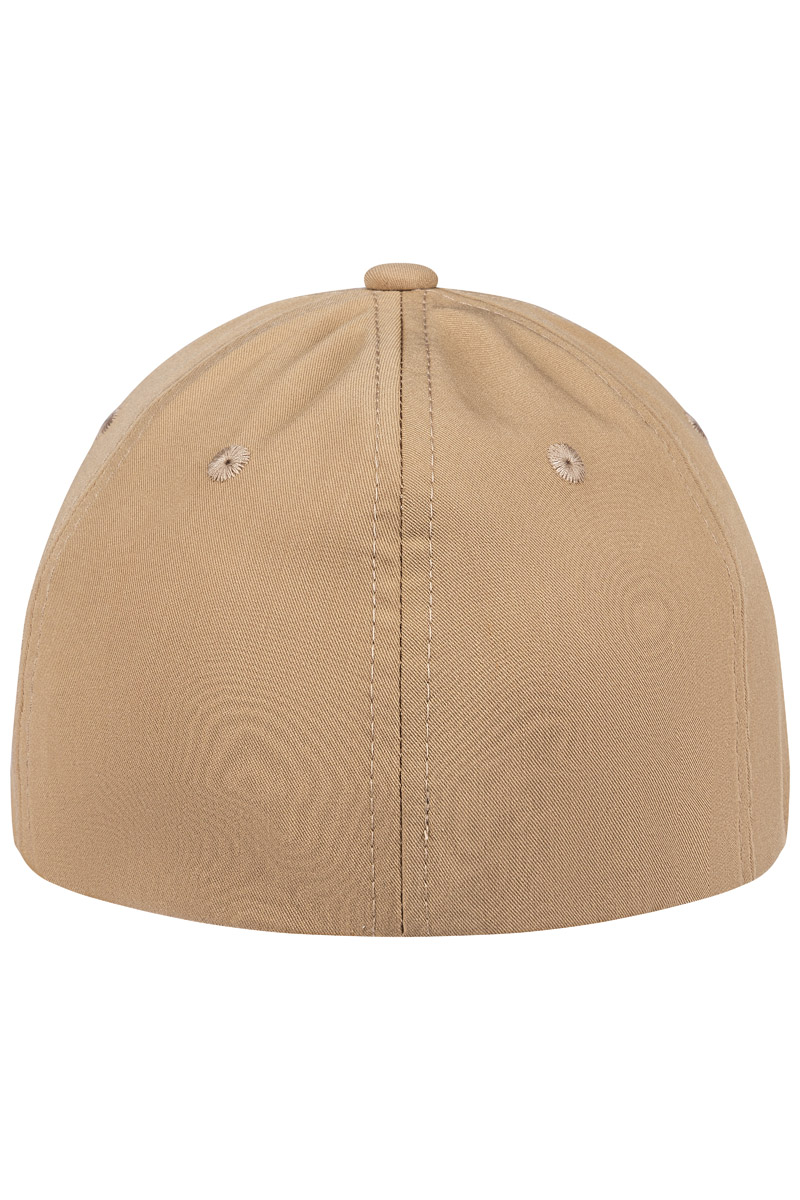 Basecap Unisex Sand – 5-Panel Stretch Cap, Detailansicht