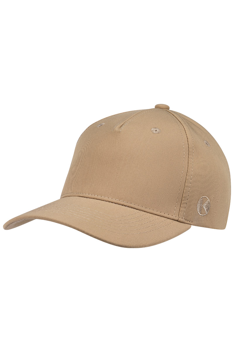 Basecap Unisex Sand – 5-Panel Stretch Cap, Detailansicht