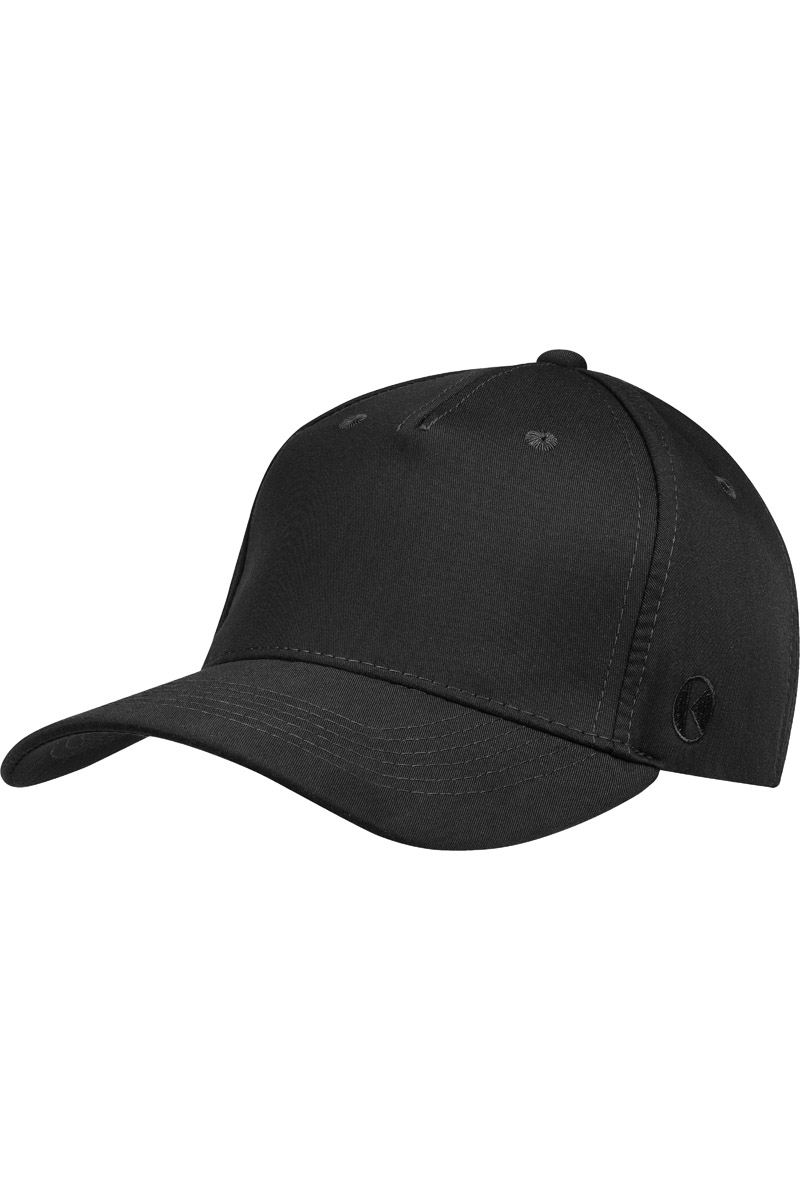 Basecap Unisex Schwarz – 5-Panel Stretch Cap, Detailansicht