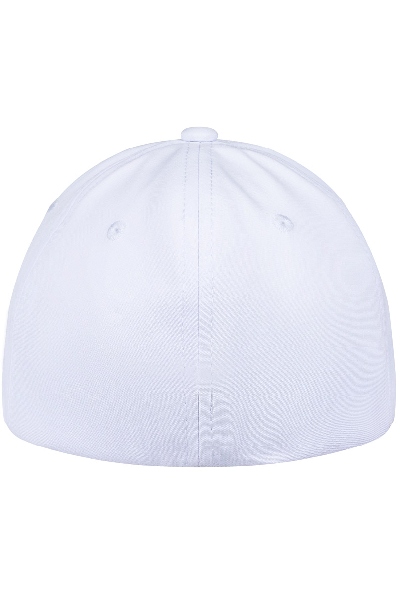 Basecap Unisex Weiß – 5-Panel Stretch Cap, Detailansicht