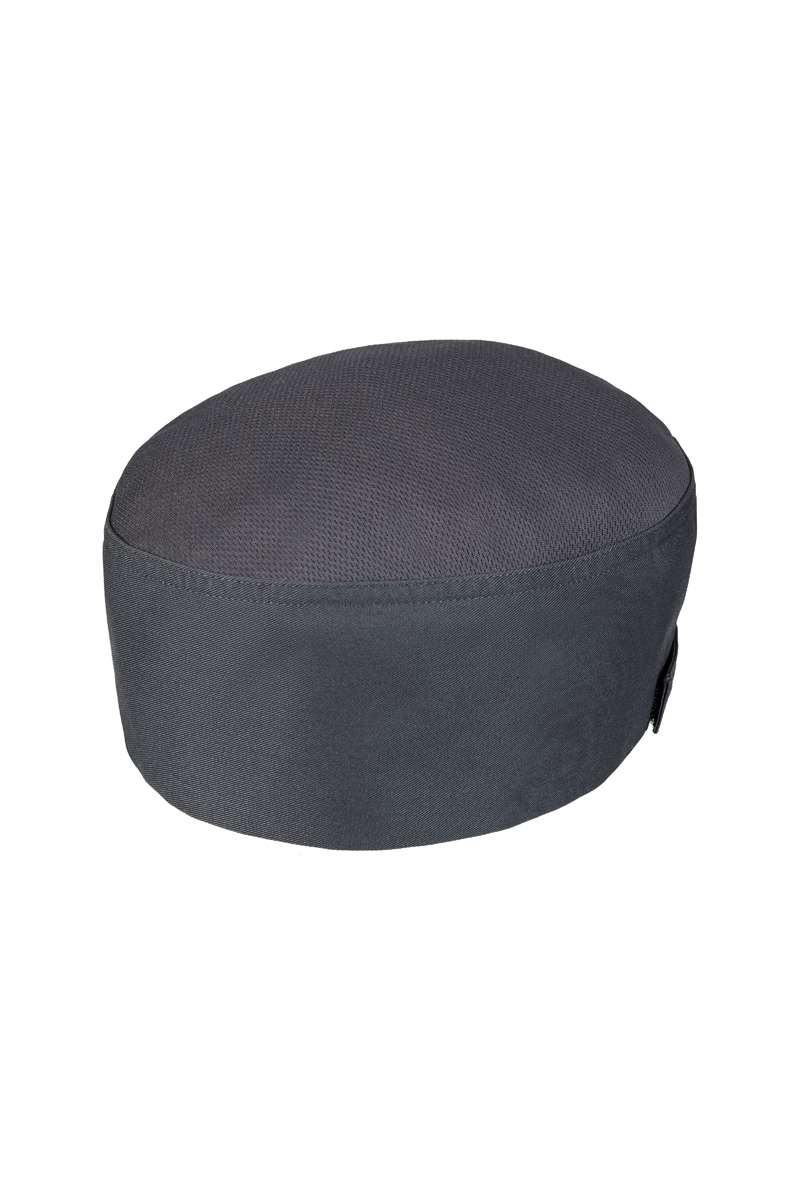 Kochmütze Unisex Anthrazit – Kochmütze Beanie mit atmungsaktivem Netzeinsatz, Detailansicht