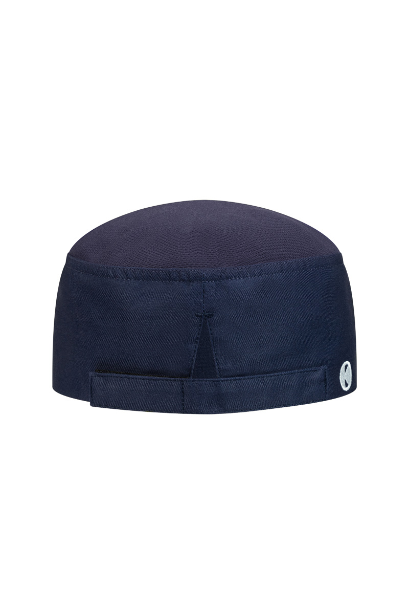 Kochmütze Unisex Marine – Kochmütze Beanie mit atmungsaktivem Netzeinsatz, Detailansicht