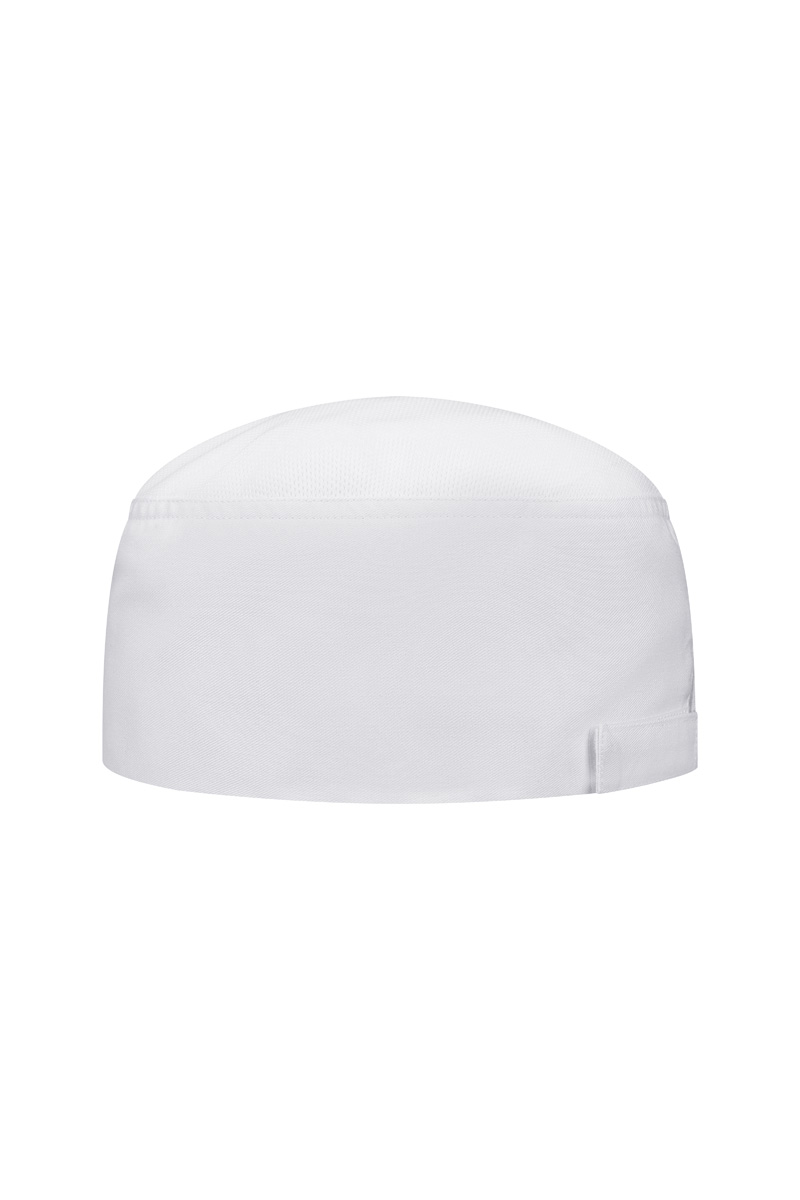 Kochmütze Unisex Weiß – Kochmütze Beanie mit atmungsaktivem Netzeinsatz, Detailansicht